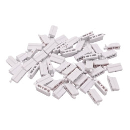 Briques de rails en plastique blanches pour piste turbo racing (50)