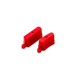 Briques de rails en plastique rouge pour piste turbo racing (50pcs)
