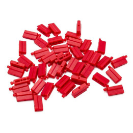 Briques de rails en plastique rouge pour piste turbo racing (50pcs)