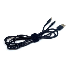 Cable de charge double USB-C pour casques de communication Smart-Com