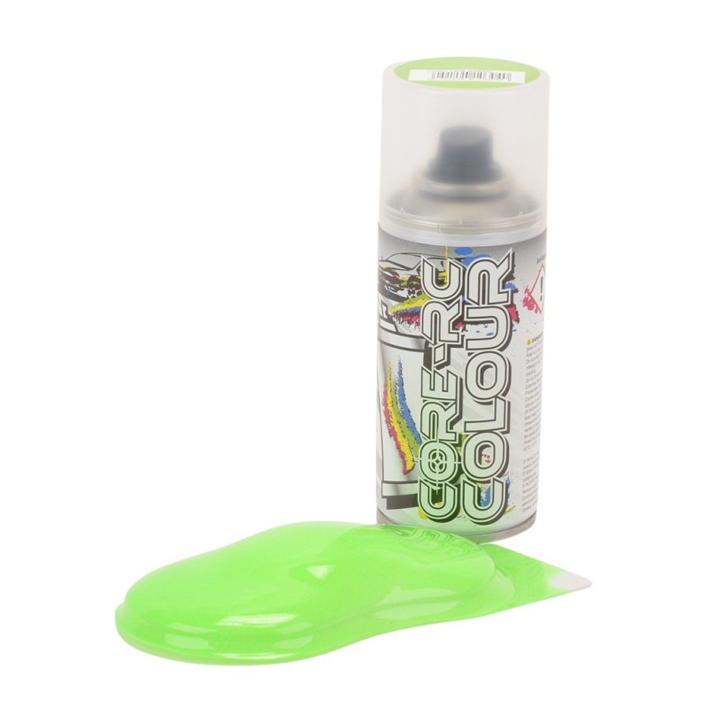 Neon green (fluo) aerosol spray can 150mL Core RC for lexan bodies