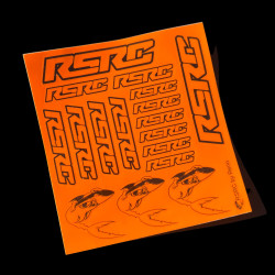 RSRC neon fluo orange stickers