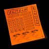 RSRC neon fluo orange stickers