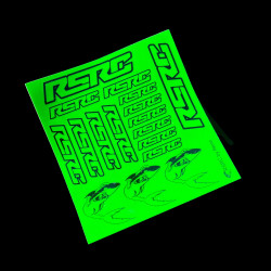 RSRC neon fluo green stickers