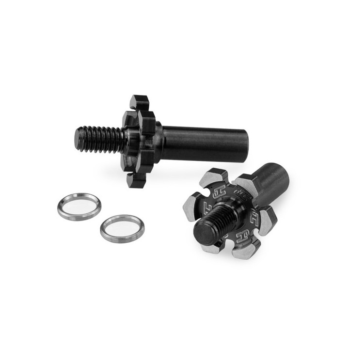 Axes de roues avant titane noir Associated B6.3 Jconcepts (2) 2960T