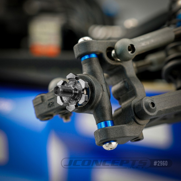 Axes de roues avant titane noir Associated B6.3 Jconcepts (2) 2960T