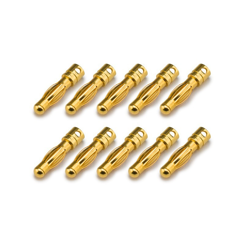 Gold plated Connector PK 4mm male (10 pieces) KN-130308-10M ...