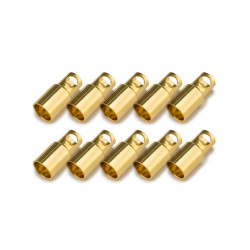 Gold plated Connector PK 6mm female (10 pieces) KN-130309-10...
