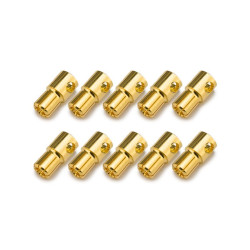 Gold plated Connector PK 6mm male (10 pieces) KN-130309-10M ...