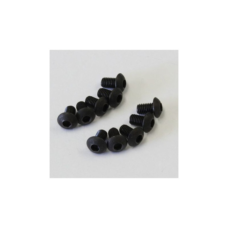 Kyosho M2 X 4mm Button Screws - Hex Head RC Model Parts (10 Piece Pack)