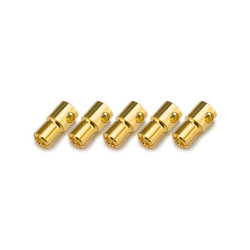 KN-130309-5M Gold plated Connector PK 6mm male (5 pieces) KN-130309-5M Konect RSRC