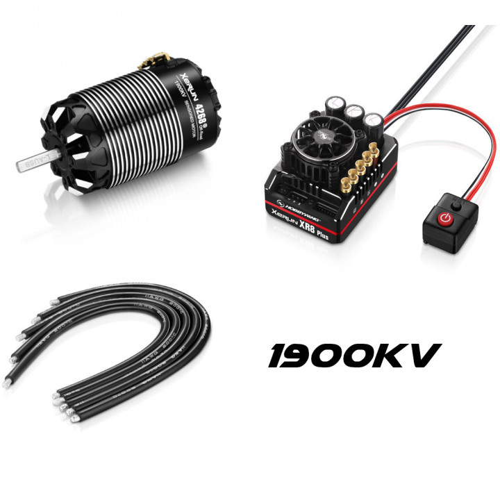 HW30401906+HW30113304 Combo XR8 PLUS G2S 200A + moteur 1900KV Xerun G3 Hobbywing RSRC