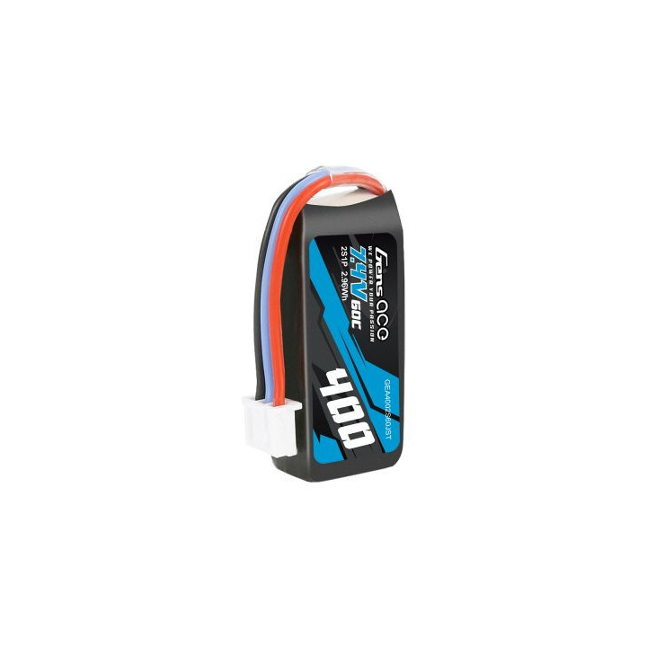 GE1-0400-2J-60C Gens ace Batterie LiPo 2S 7.4V-400-60C(JST) 41x20x13mm 20g Gens ace RSRC