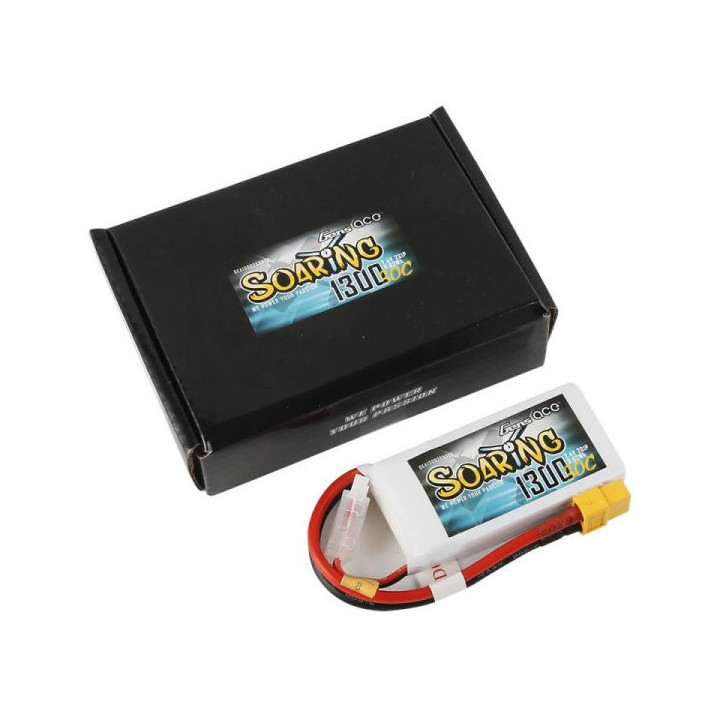 GE1-1300S-2X Gens ace Soaring LiPo 2S 7.4V-1300-30C (XT60) 69x34x14.5mm 79g Gens ace RSRC