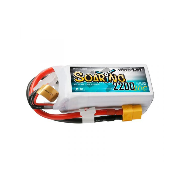 GE1-4000S-4C5 Gens ace Soaring LiPo 4S 14.8V-4000-30C (EC5) 136x42x29.5mm 380g Gens ace RSRC