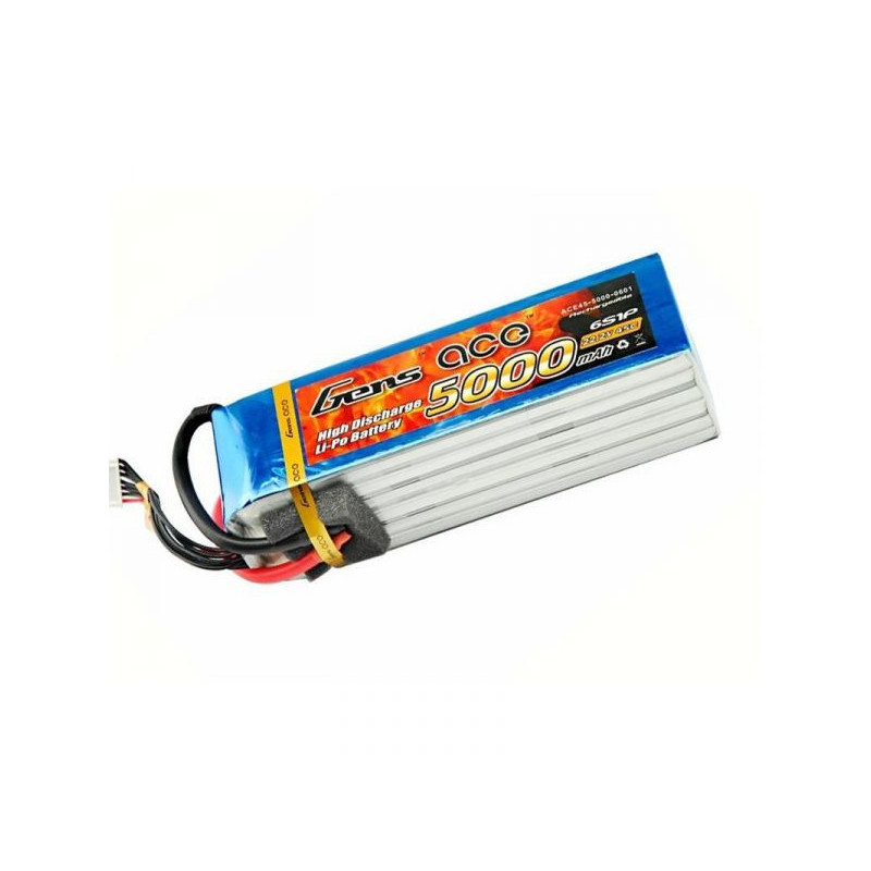 GE1-5000-6C5 Gens ace Batterie LiPo 6S 22.2V-5000-45C (EC5) 162x45.5x42.5mm 780g Gens ace RSRC