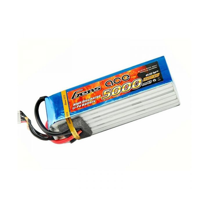 GE1-5000-6C5 Gens ace Batterie LiPo 6S 22.2V-5000-45C (EC5) 162x45.5x42.5mm 780g Gens ace RSRC