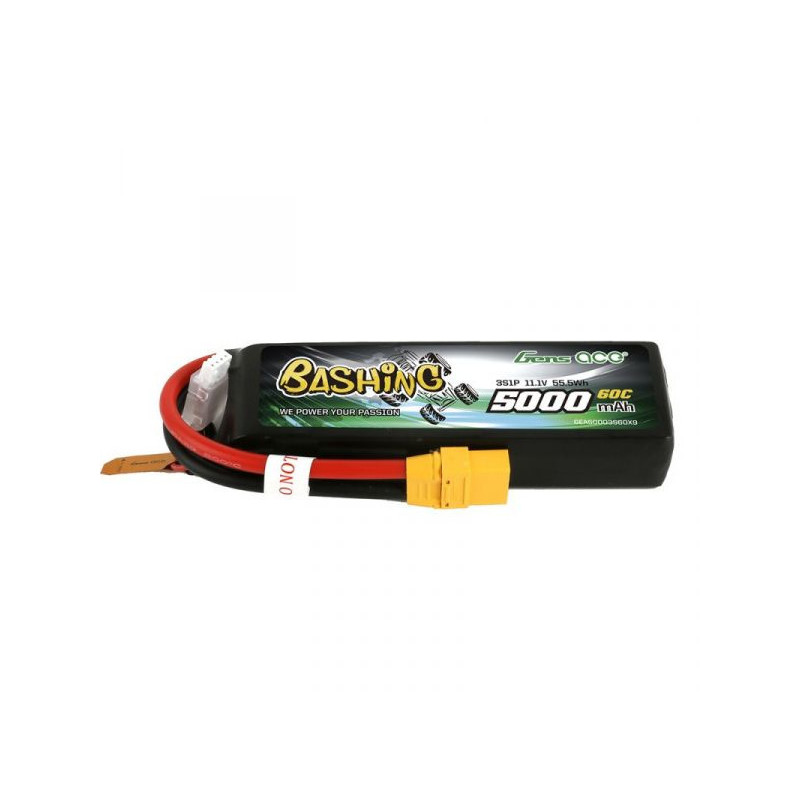 Gens ace Batterie LiPo 3S 11.1V-5000-60C (XT90) 135x43x25mm