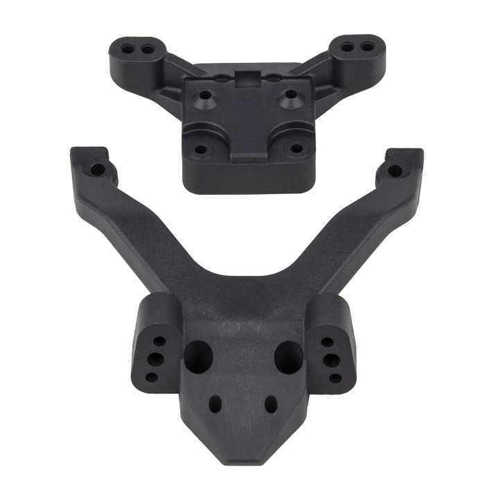 AS91972 Plaque supérieure avant, Graphite RC10B6.4 Team Associated RSRC