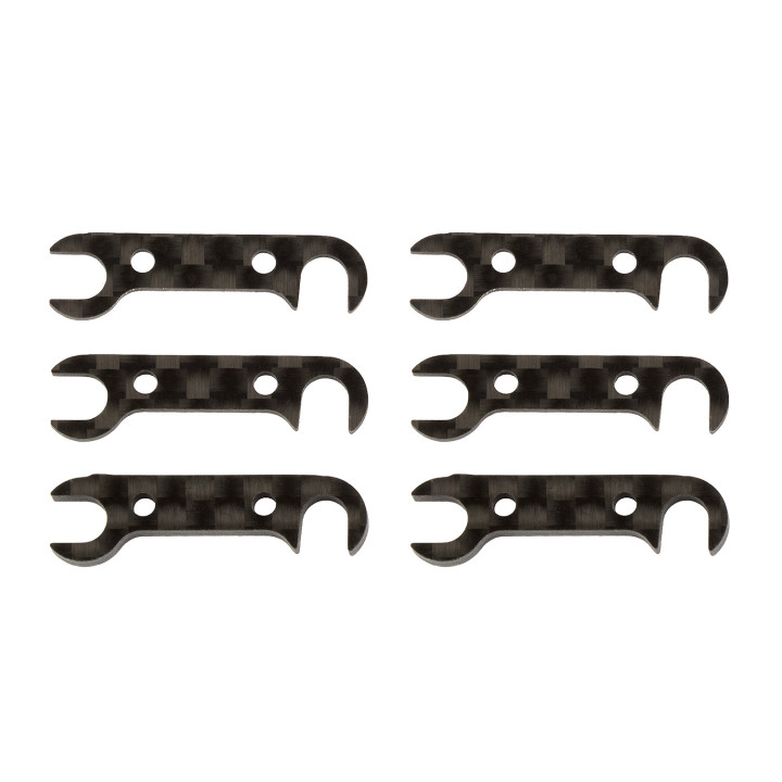 AS92185 B74 Graphite Rear Hub Link Shim Set Team Associated RSRC