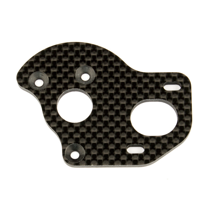 AS91796 Plaque moteur Laydown/Layback, fibre de carbone Team Associated RSRC