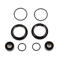 AS91929 13MM SHOCK COL LAR AND SEAL RETAINER SET, BLA Team Associated RSRC