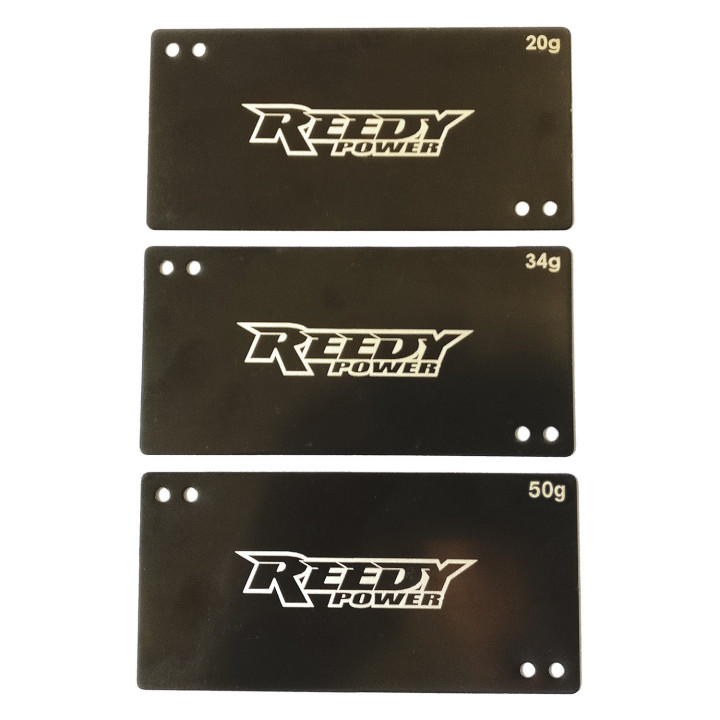 AS27355 Jeu de poids pour batterie courte, 20g, 34g, 50g Team Associated RSRC