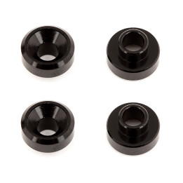 AS27128 ASSOCIATED ALUMINIUM SERVO WASHERS BLACK (4) Team Associated RSRC