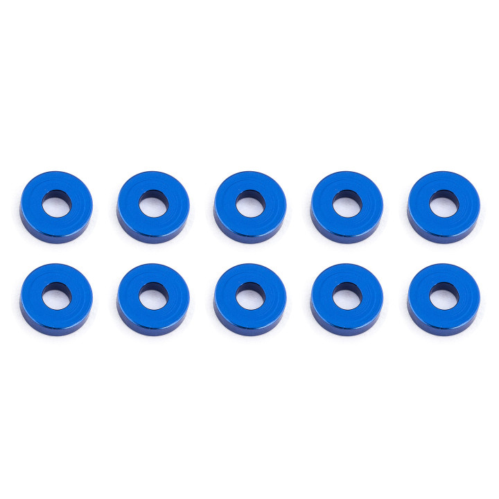 AS31386 ASSOCIATED BULKHEAD WASHERS 7.8 x 2.0mm BLUE ALUMINIUM x10 Team Associated RSRC