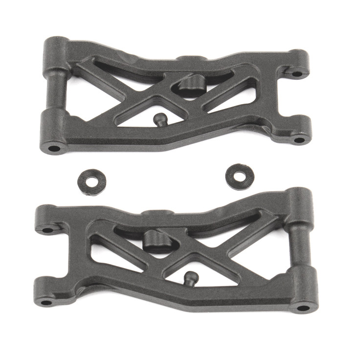 AS92297 Associated B74/B74.1 Ft Front Suspension Arms Carbon Fibre Team Associated RSRC