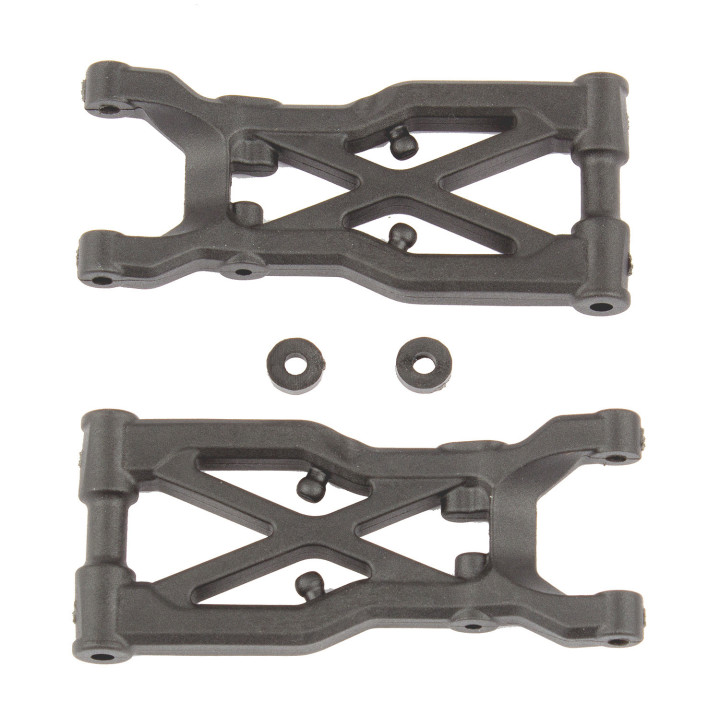 AS92298 Associated B74/B74.1 Ft Rear Suspension Arms Carbon Fibre Team Associated RSRC