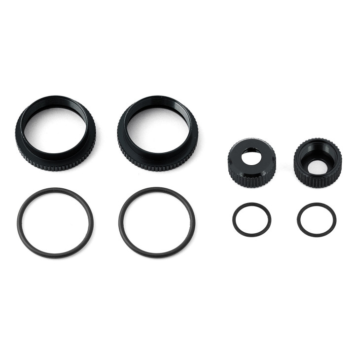 AS81492 Colliers de serrage et joints d'amortisseurs de 16mm noir RC8 B4 / B4e Team Associated RSRC