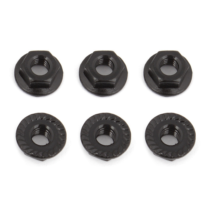 AS91738 M4 Serrated Nuts Team Associated RSRC