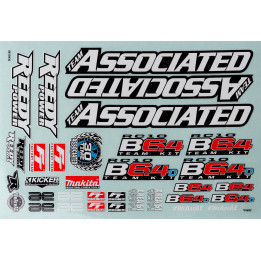 AS91993 Rc10B6.4 Decal Sheet Team Associated RSRC