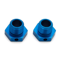 AS81081 Hexagones de roues 17mm bleu RC8B4/E (2) Team Associated RSRC