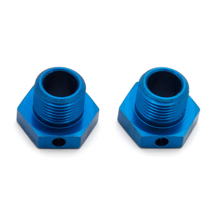 AS81081 Hexagones de roues 17mm bleu RC8B4/E (2) Team Associated RSRC