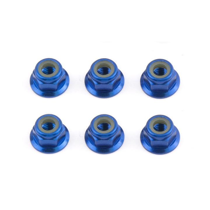 AS31551 Ecous nylstop M4 épaulés aluminium bleu RC8B4/E (6) Team Associated RSRC