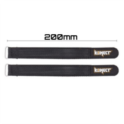KN-LIPO.STRAP-200 200mm Lipo Strap BLACK color (2) KN-LIPO.STRAP-200 Konect RSRC