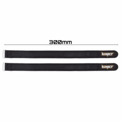 KN-LIPO.STRAP-300 300mm Lipo Strap BLACK color (2) KN-LIPO.STRAP-300 Konect RSRC