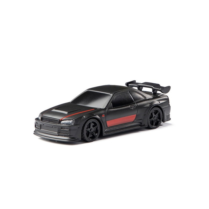 Micro Turbo Racing car 1/76 Nissan Skyline Black ready to ru