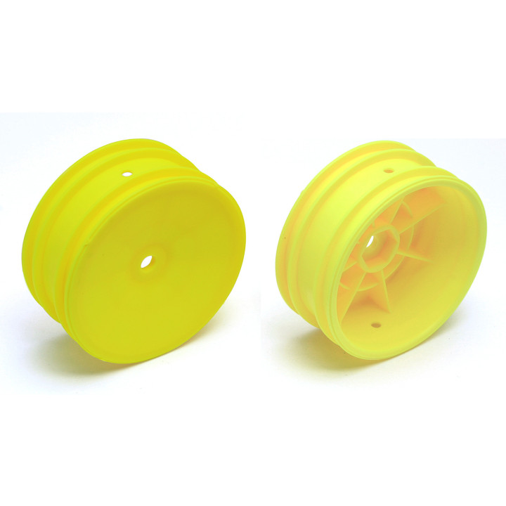 AS9691 Jantes avant 4x2 Team Associated, Hexagone 12mm, Jaunes Team Associated RSRC