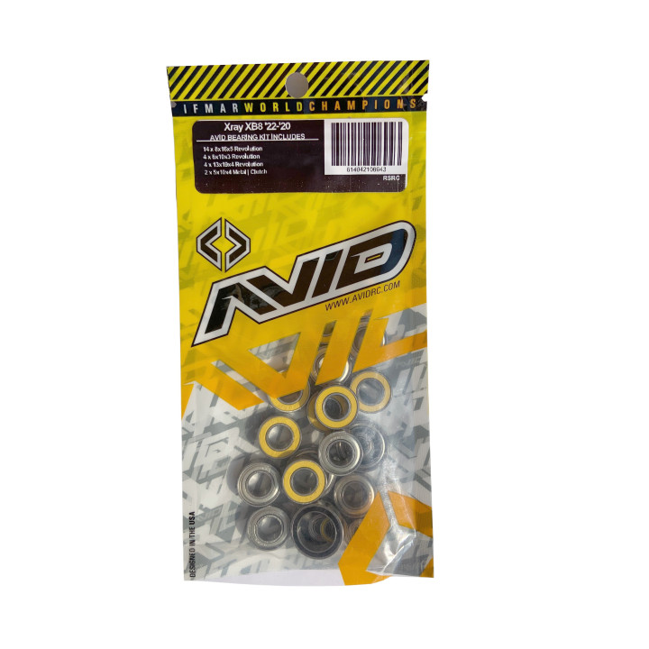 AV-XRAY-XB821 Kit roulements Revolution pour XRAY XB8'22/XB8'21/XB8'20 Avid RC RSRC