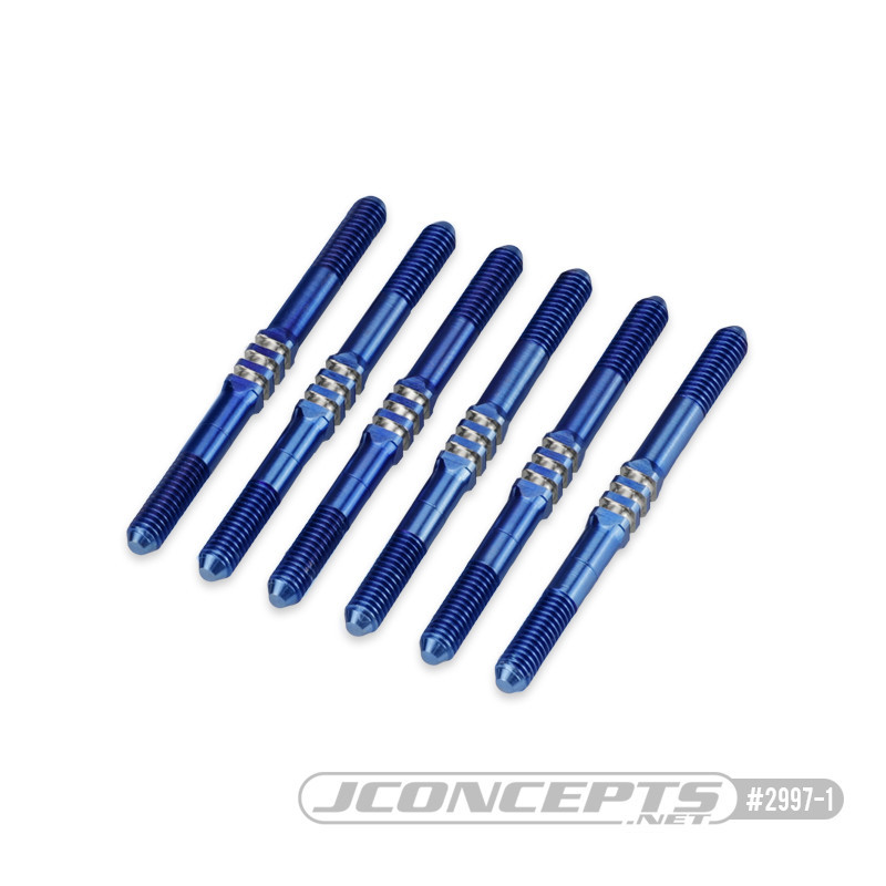 2997-1 Set de biellettes titane Bleu pour B6.4 - 3,5x46mm Jconcepts RSRC