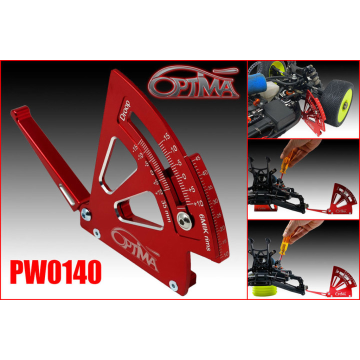 PW0140 Outil Optima de garde au sol et droop TT 1/8 Optima RSRC