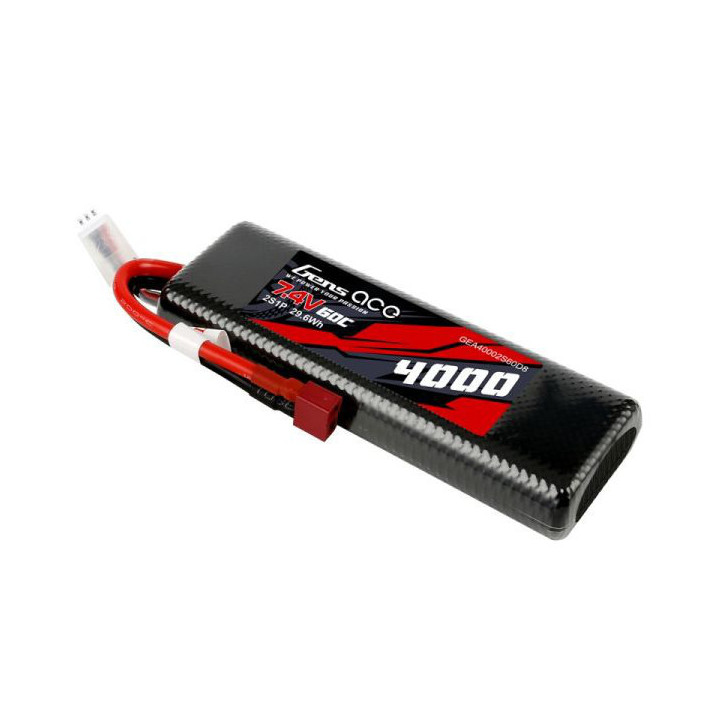 GE3-4000-2D-60 Gens ace Bashing LiPo 2S 7.4V-4000-60C (Deans) 139x47x23mm 225g Gens ace RSRC