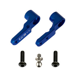AS91914 Renvoi de direction aluminium +3mm, Bleu RC10T6.2 Team Associated RSRC