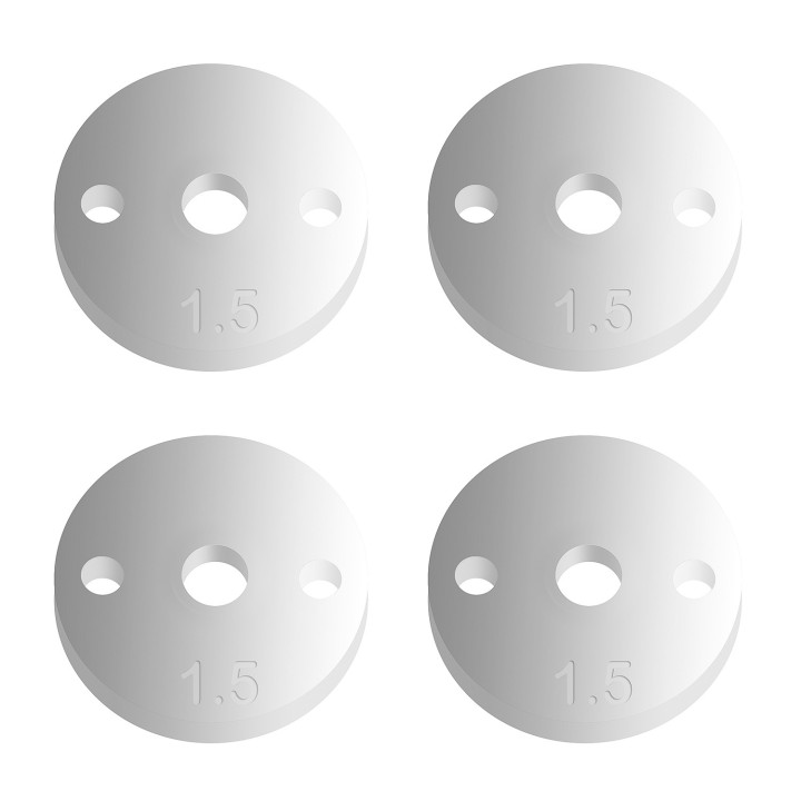 AS91625 Piston d'amortisseurs 2x1.5mm V2 12mm Plat Team Associated RSRC