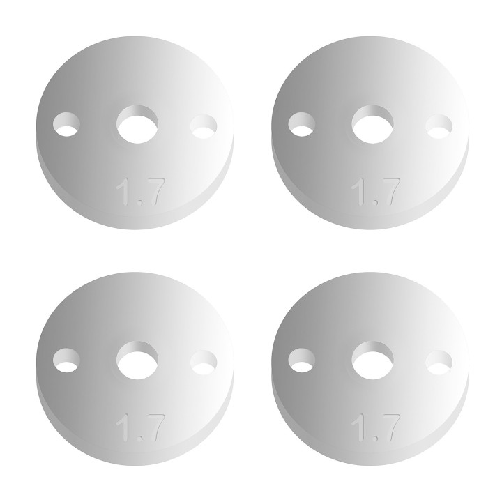 AS91627 Piston d'amortisseurs 2x1.6mm V2 12mm Plat Team Associated RSRC