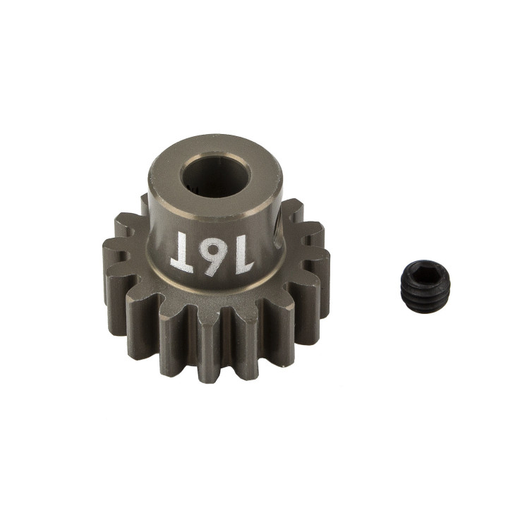 AS89598 Ft Pinion Gear 16T Mod 1, 5mm Shaft - Aluminium Team Associated RSRC
