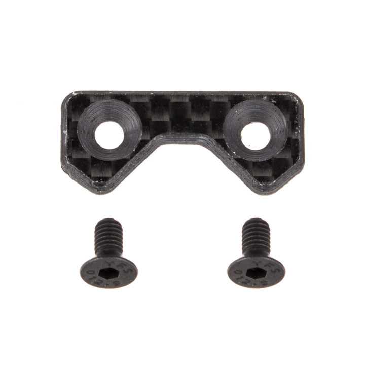 AS91916 One-Piece Front Wing Button, carbon fiber RC10B6.4 Team Associated RSRC